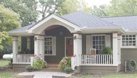 Add on a porch. What a difference! | Porch roof styles, House front ...