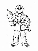 Jason Voorhees Coloring Pages sketch template