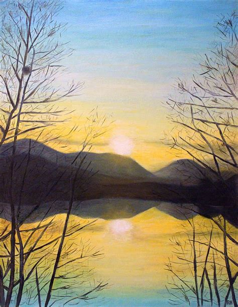 Pin by Front Porch Palette on Art inspiration | Sunset painting ...