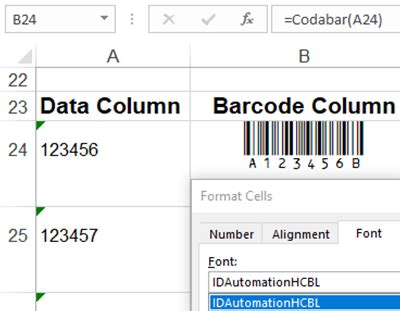 Codabar Barcode Fonts | IDAutomation