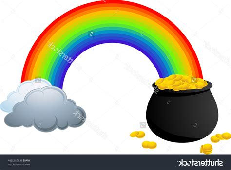 Rainbow With Pot Of Gold Clipart at GetDrawings | Free download