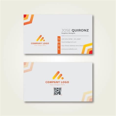 Premium Vector | White Business card Design Template