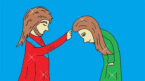 Jesus heals a woman glitter graphic- Gif Clip Art