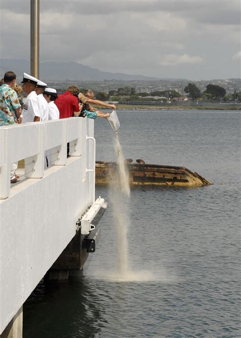 Ash Scattering Ceremony Remembering Pearl Harbor - Scattering on Water