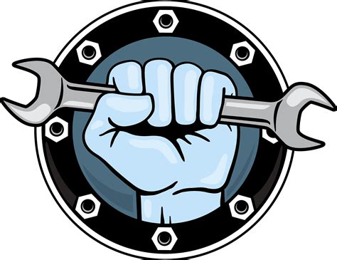 Download HD Hand Tool Wrench Fist Icon - Hand Tool Logo Transparent PNG Image - NicePNG.com