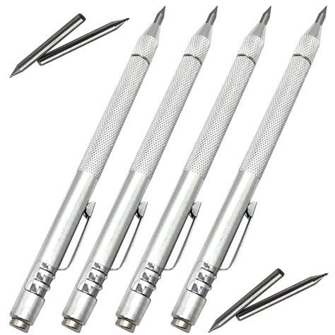 Buy NEPAK4 Pack Tungsten Carbide Scriber with Magnet,with Extra 4 Replacement Marking Tip ...