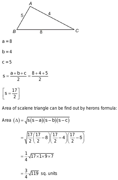 Area Of A Scalene Triangle