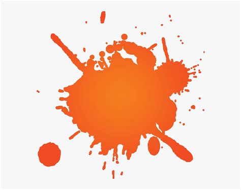 Splash Png Orange - Orange Paint Splatter Png, Transparent Png , Transparent Png Image - PNGitem