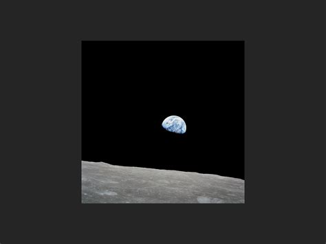 Apollo 8 Earthrise Over Moon
