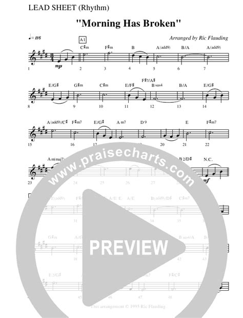 Morning Has Broken Sheet Music PDF () - PraiseCharts