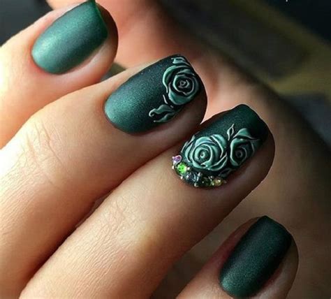 50 Beautiful and Unique Green Nail Art Designs Ideas » EcstasyCoffee