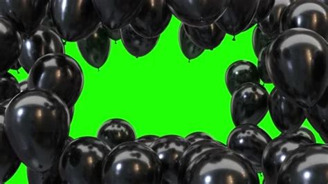 3d render frame of black balloons on a g... | Stock Video | Pond5