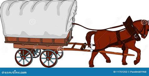 Horse cart stock vector. Illustration of horse, agriculture - 11751253