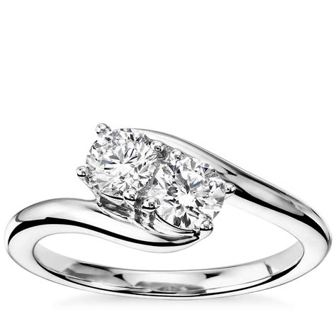 Two-Stone Solitaire Diamond Ring in 14k White Gold (3/4 ct. tw.) | Blue Nile