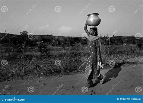 Carrying water editorial stock image. Image of tribes - 19337979