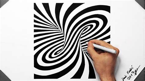 3D Spiral Optical Illusion - Speed Drawing ( How To Draw ) ( Tornado ) | หน้าปกศิลปะสวยๆ - Giao ...