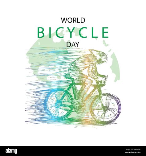 World bicycle day poster concept Stock Photo - Alamy