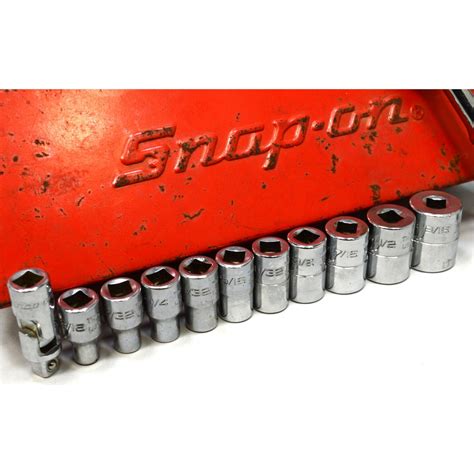 Vintage SNAP-ON TOOLS 1/4" Drive 6-Pt SOCKET RATCHET SET #KRA-229 Exce – Get A Grip & More