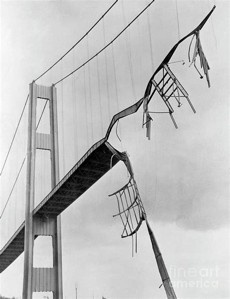 Collapsed Tacoma Narrows Bridge Photograph by Bettmann | Pixels