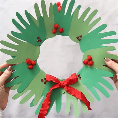 Christmas Wreath Handprint Poem Craft Kit Handprint Crafts Crafts For | Images and Photos finder