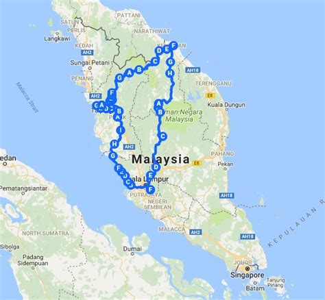 Oblivious to Where I'm Going: One Week Road Trip Malaysia - The Route