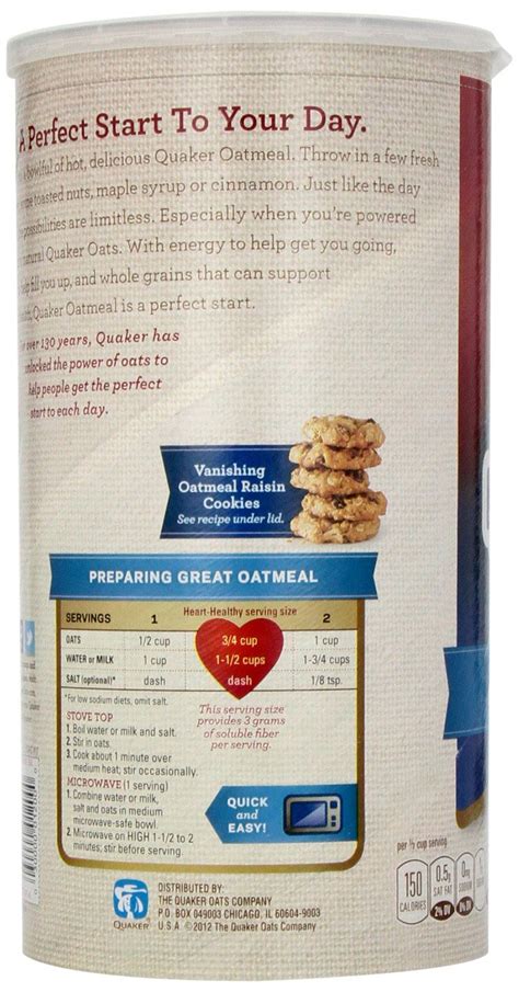 Quaker Oatmeal Recipe – Dandk Organizer