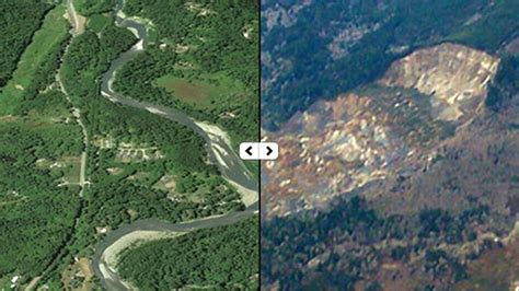 Washington state mudslide: before and after - British Columbia - CBC News