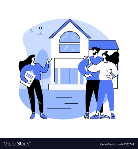 Open house isolated cartoon Royalty Free Vector Image