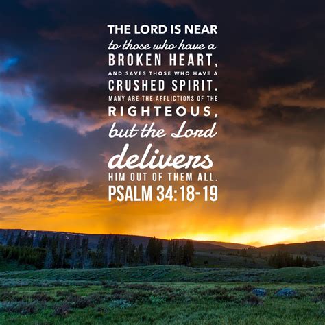 Inspirational Verse of the Day - The Lord Is Near Those With a Broken ...