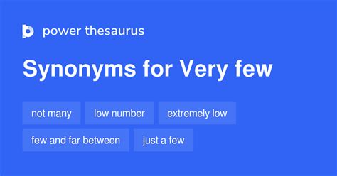 Very Few synonyms - 190 Words and Phrases for Very Few