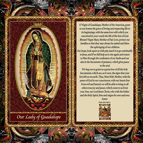 Prayer to Our Lady of Guadalupe Mixed Media by John M Perez - Fine Art ...