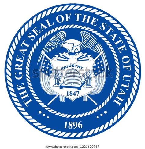 Seal American State Utah Over White Stock Illustration 1221620767 ...