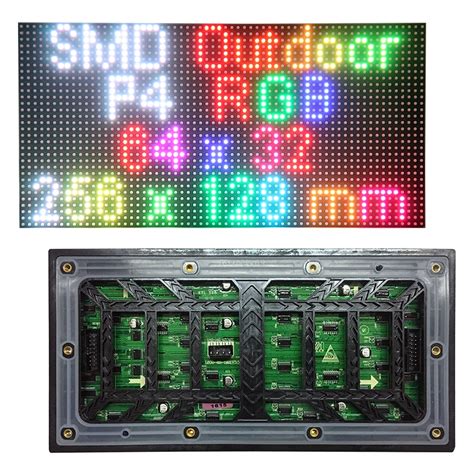 P4 Outdoor Full Color Led Display Module, SMD 3 in 1 RGB LED Unit Panel for LED Large Screen ...