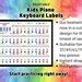 Kids Piano Keyboard Labels Piano Stickers for Beginners Print, Cut and ...