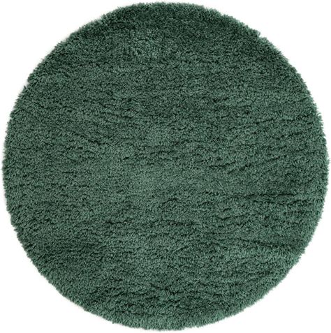 Forest Green 6' 7 x 6' 7 Infinity Shag Round Rug | Rugs.com