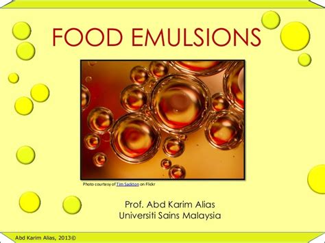 Food emulsion