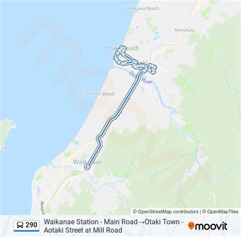 290 Route: Schedules, Stops & Maps - Waikanae Station - Main Road‎→Otaki Town - Aotaki Street at ...