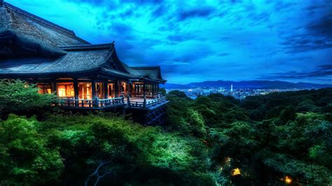 HD Temple in Kyoto at night Wallpaper | Download Free - 149731