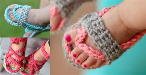 Crochet Baby Flip Flops - Kitchen Fun With My 3 Sons