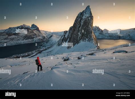 Mount Segla near Fjordgard at Senja, Norway Stock Photo - Alamy