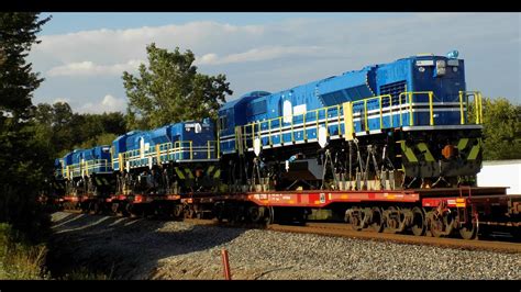 Botswana Railway GT42AC exports on NS 098 and 4 other trains - YouTube