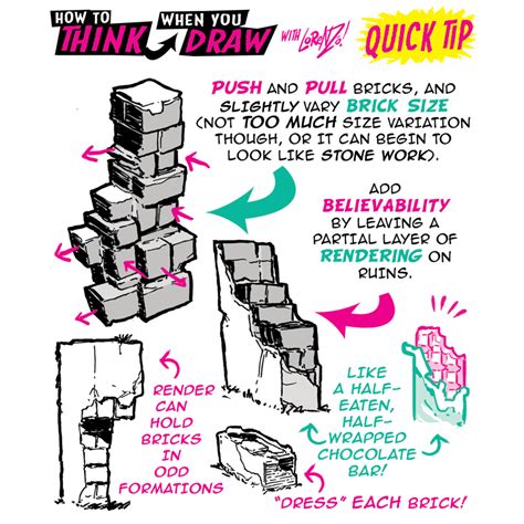 How to draw RANDOM BRICKS QUICK TIP #LEARNUARY! by EtheringtonBrothers ...