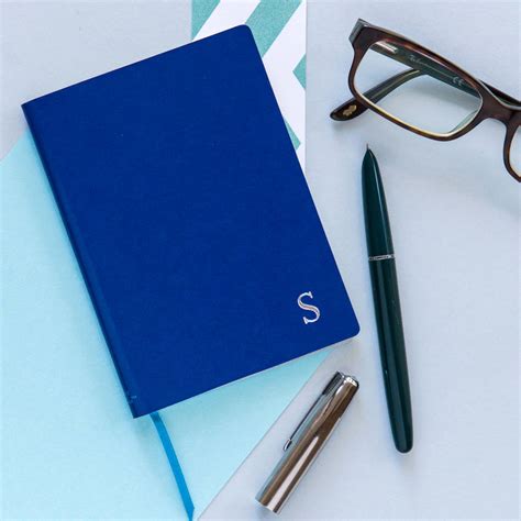 monogram leather notebook by begolden | notonthehighstreet.com