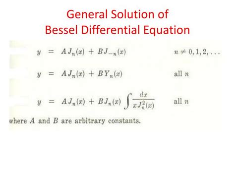 PPT - BESSEL’S EQUATION AND BESSEL FUNCTIONS : PowerPoint Presentation - ID:1759692