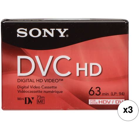 Sony DVM-63HD 63 Minute Mini DV HD Video Cassette (Set of 3)