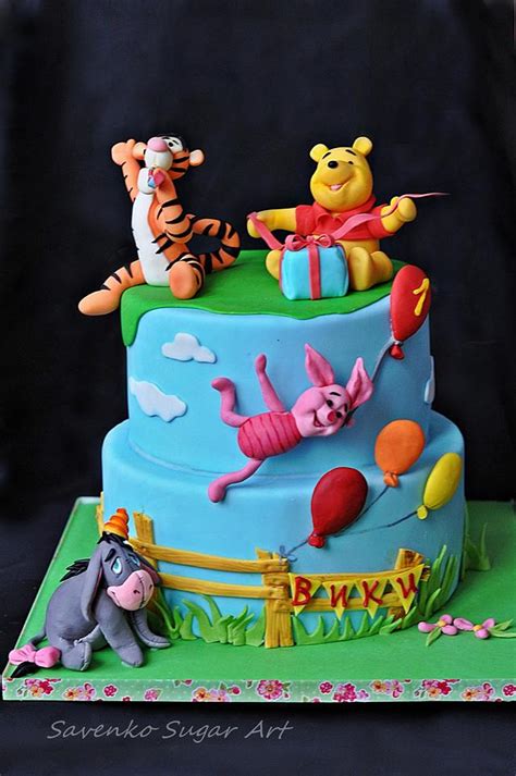 Winnie the Pooh birthday cake - Decorated Cake by Savenko - CakesDecor