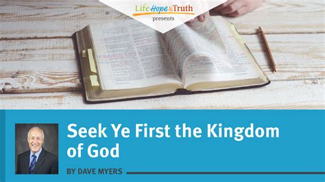 Seek Ye First the Kingdom of God