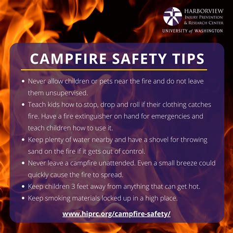 Campfire Safety - Harborview Injury Prevention & Research Center