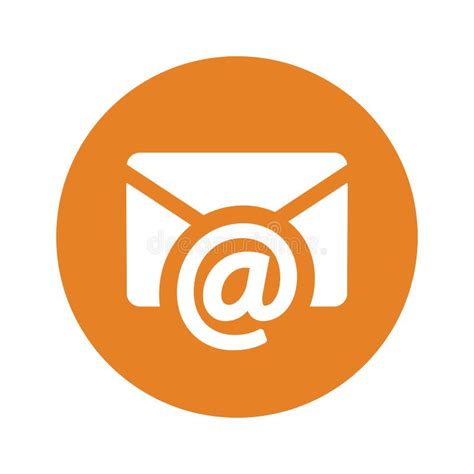 Email Marketing Icon / Orange Vector Stock Vector - Illustration of postage, service: 191188446