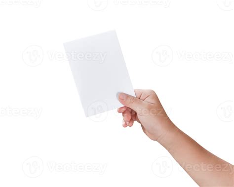 Hand holding white paper isolated. dicut photos 10870337 PNG